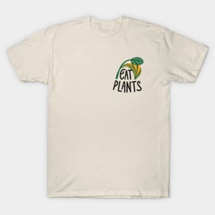 Eat Plants, simple minimalist retro design for vegans T-Shirt